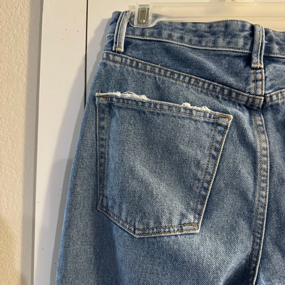 GRLFRND USA Karolina High Rise Straight Crop The Valley Jeans Sz 25 Distressed - Picture 6 of 12